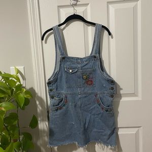 Embroidered Overall Dress S